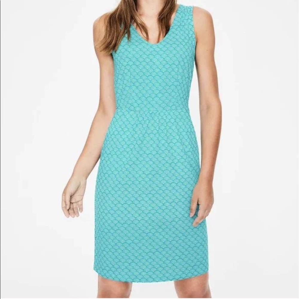 Boden Melinda Jersey Dress Turquoise 10L +POCKETS!